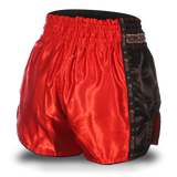 Red and Black Single Panel Stars Muay Thai Shorts