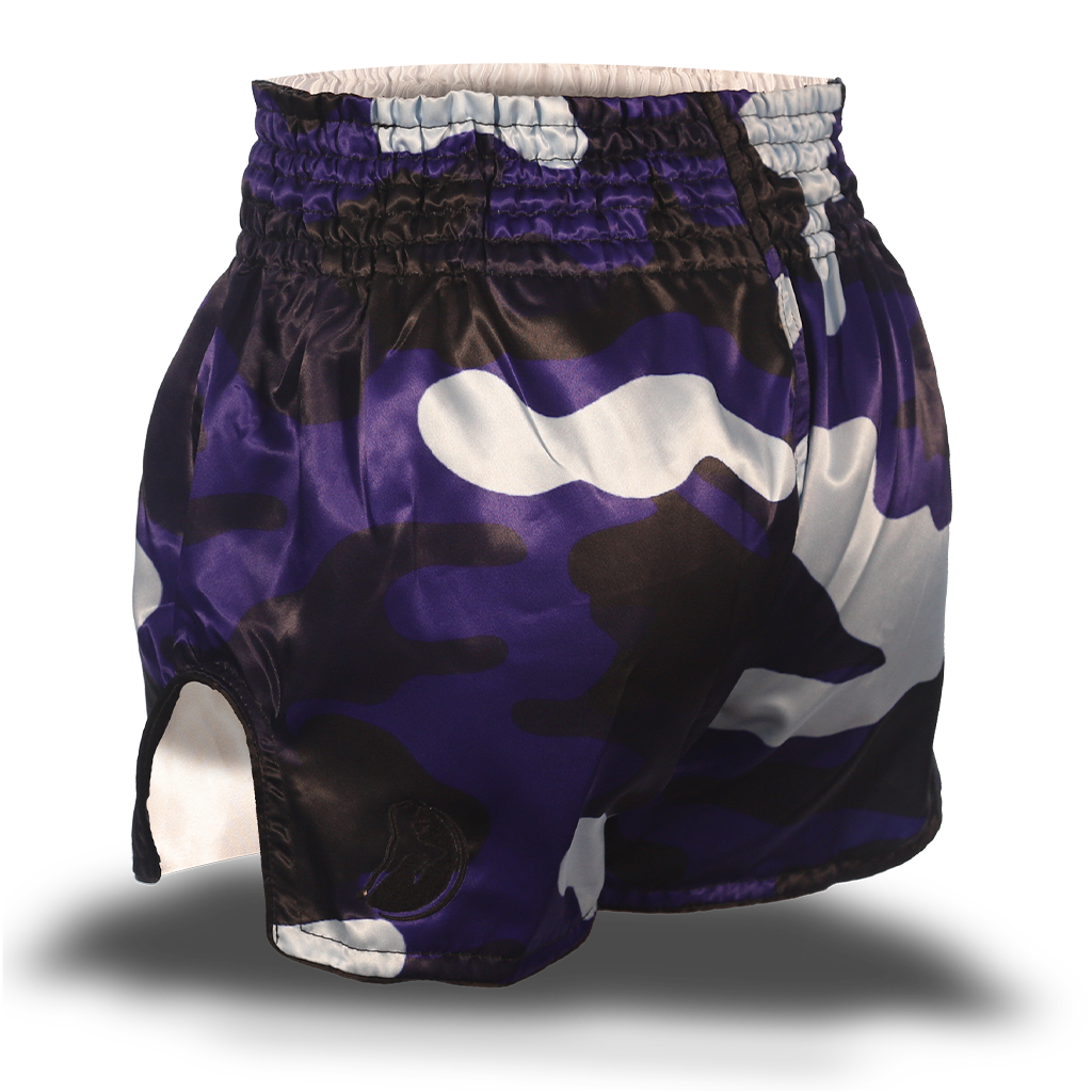 Blue Camo Single Panel Stars Muay Thai Shorts