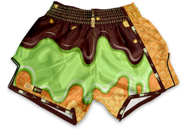 Pistachio Drip Muay Thai Shorts PRE ORDER