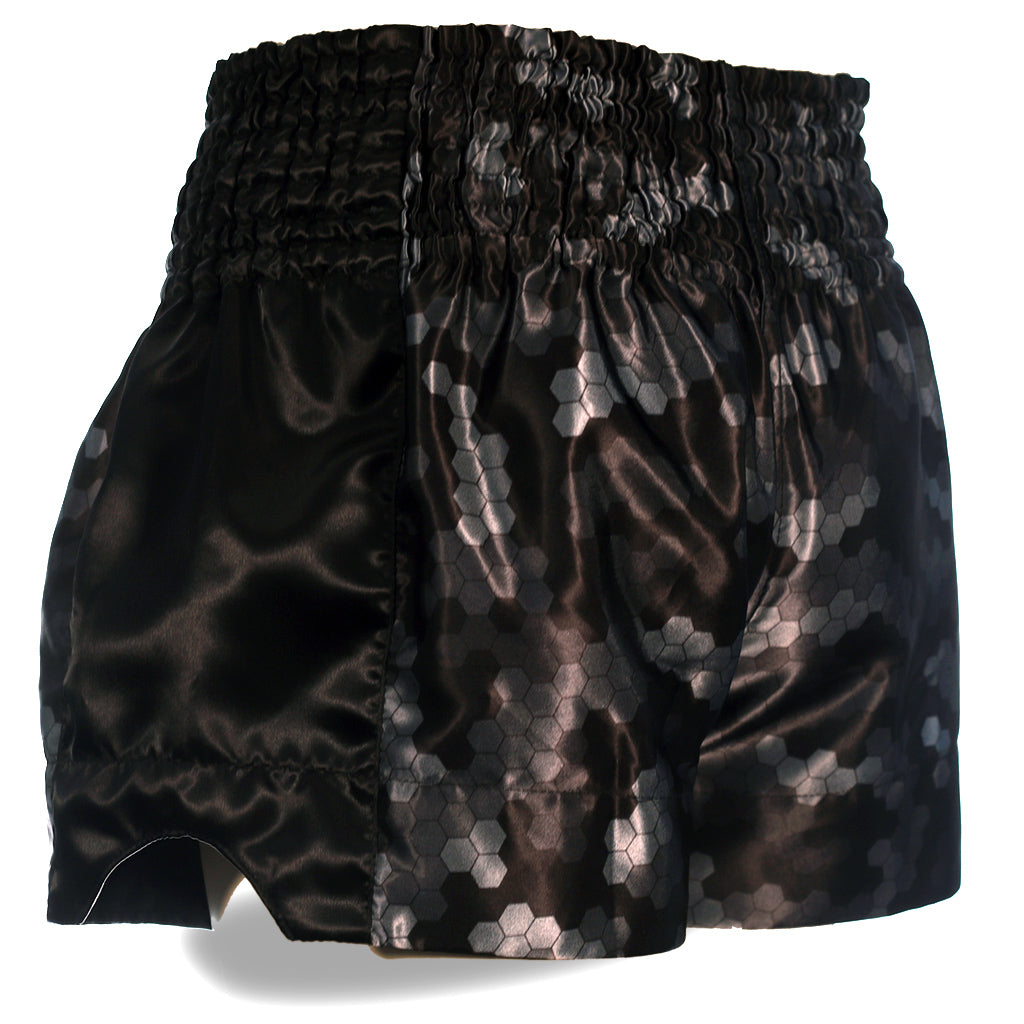 Black Honeycomb Camo Muay Thai Shorts