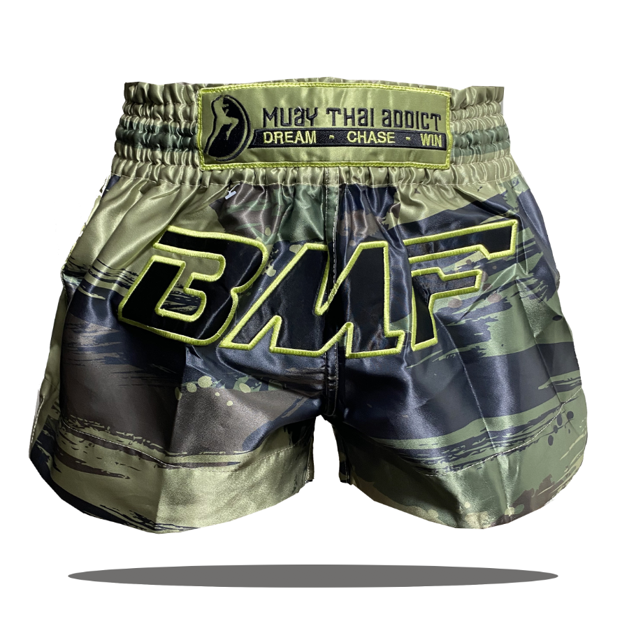 BMF Olive Showdown Muay Thai Shorts