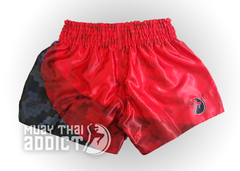 Honeycomb Fade Camo Muay Thai Shorts - Red